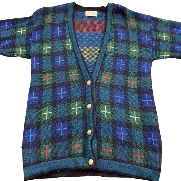 Vintage Pendleton mens small wool cardigan retro womens M/L - Picture 3 of 16